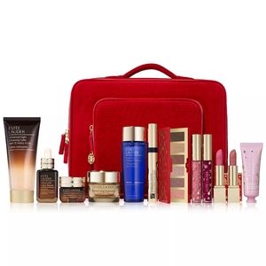 New ESTEE LAUDER (cool)  2023 Holiday Gift Set In Case  11 Full Size + 1 Travel